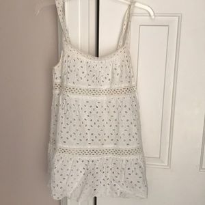 American Eagle white eyelet tank top tunic